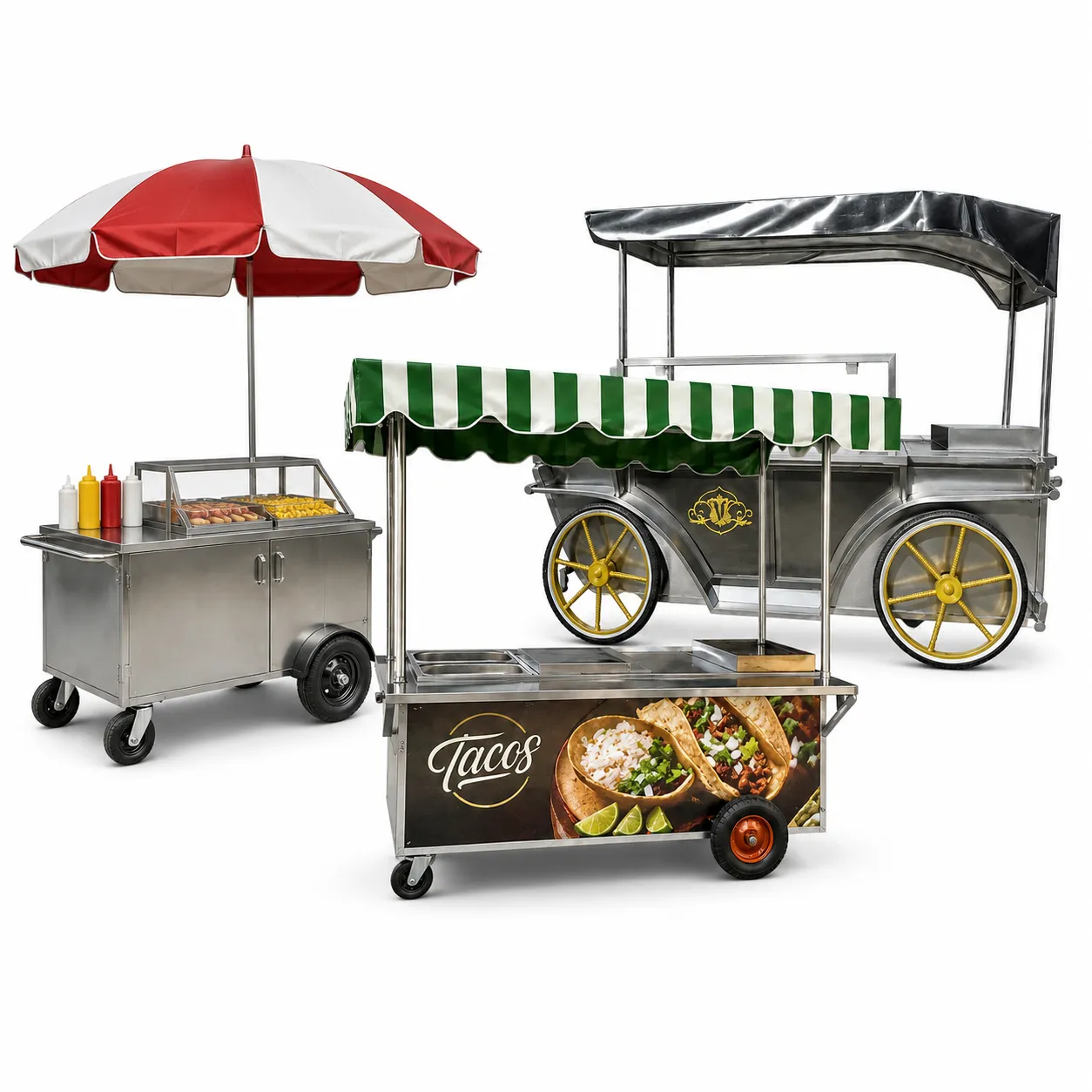 Carritos y puestos de comida